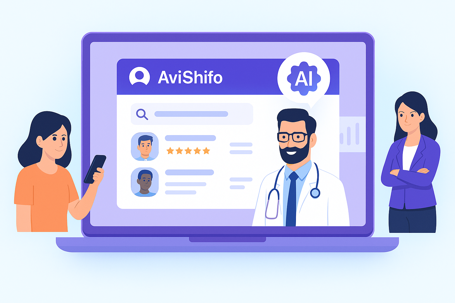 Doctor with AI Assistant